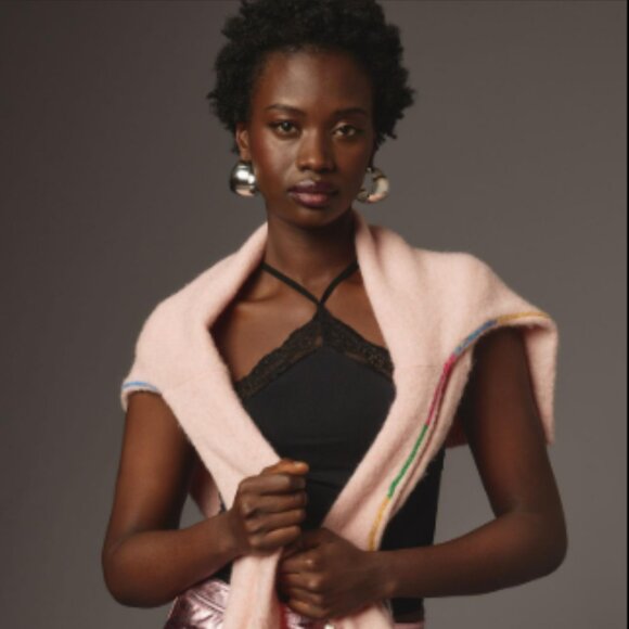 Brand New by Anthropologie The Renna Seamless Lace-Trim Halter Tank Top - Picture 2 of 4